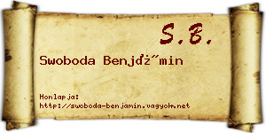 Swoboda Benjámin névjegykártya